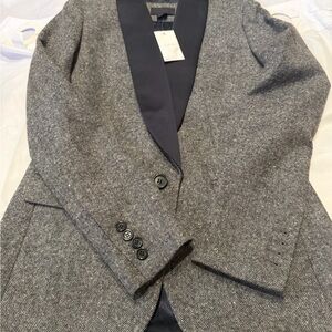 J. Crew Gray Blazer with Black Lapel